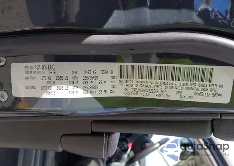 2016 Jeep Cherokee 75Th Anniversary from USA, damaged, VIN 1C4PJMCS6GW326523